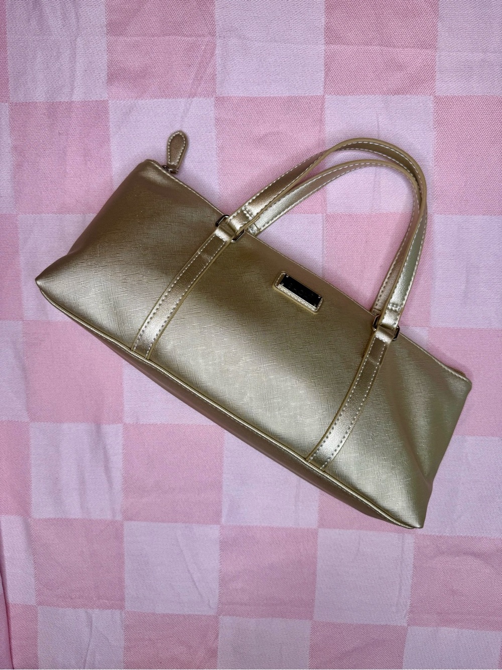 SACHI Metallic Gold Insulated Wine Tote